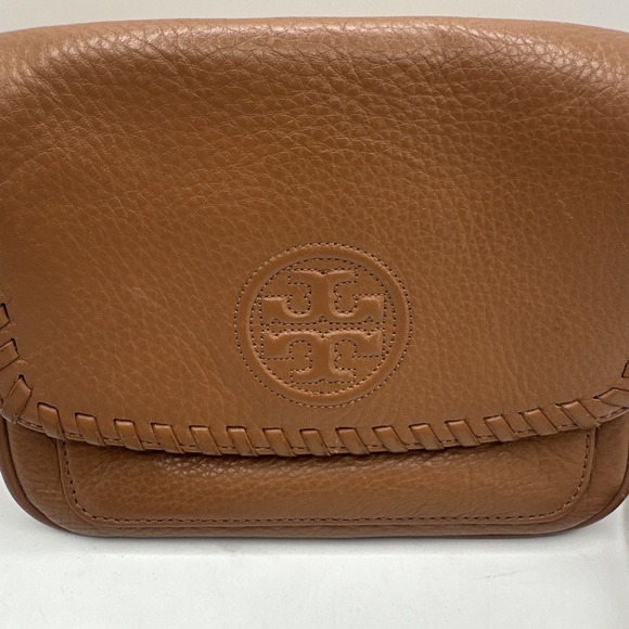 Tory Burch Marion Women's Leather Crossbody Bag Cognac Brown‎ - Picture 4 of 15